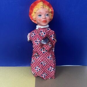 20th Century Punch & Judy Rubberface cloth Hand Puppet FLAWED